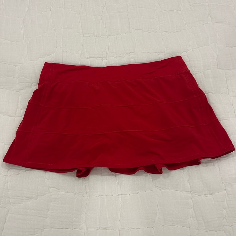 Lululemon tennis skirt with shorts underneath, size 14